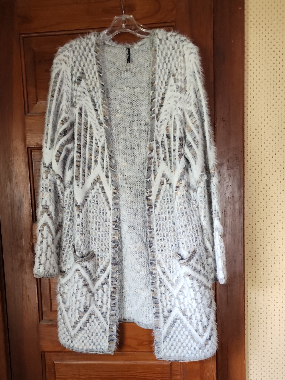 North River Silver Open Cardican size L